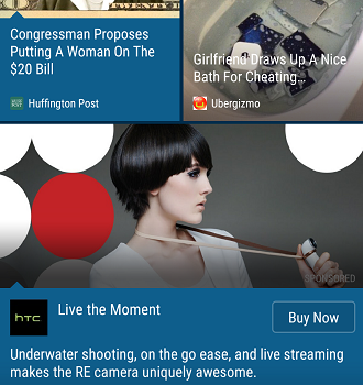 HTC Tests Native Ads In BlinkFeed