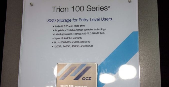 OCZ Announces Trion 100 TLC SSD & Shows Off an Upcoming NVMe Drive with Toshiba Controller
