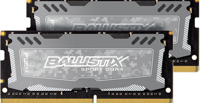 Crucial Announces 16GB Ballistix Sport LT DDR4-2400 SO-DIMMs