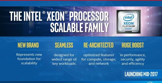 Intel Unveils the Xeon Scalable Processor Family: Skylake-SP in Bronze, Silver, Gold and Platinum