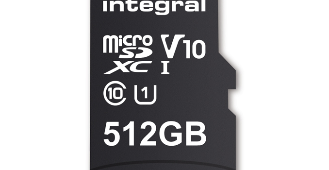 Integral Launches 512 GB microSDXC Card: UHC-I, U1, Class 10