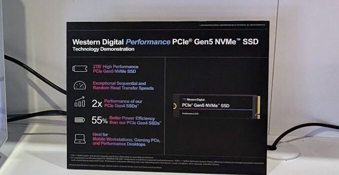 Western Digital Previews M.2 2280 PCIe 5.0 x4 NVMe Client SSDs: 15GBps at Under 7 Watts